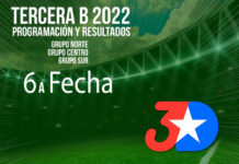 3era B – 6ta Fecha – Programación – Resultados Grupos Sur – Centro – Norte