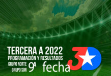 3era A – 9ta Fecha – Programación – Resultados Grupos Sur – Norte