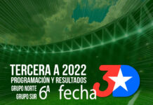 3era A – 6ta Fecha – Programación – Resultados Grupos Sur – Norte