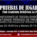 Prueba de jugadores Bellavista De La Florida